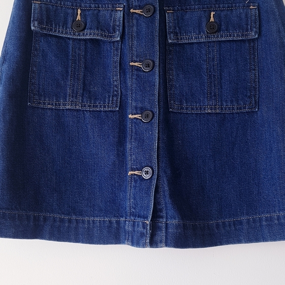 GAP 1969 Blue Denim Front Button Mini Skirt - Picture 4 of 9